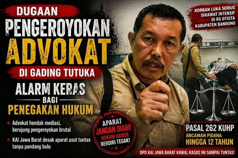 Tragis! Advokat Jadi Korban Pengeroyokan di Gading Tutuka, Warga Tuntut Keadilan