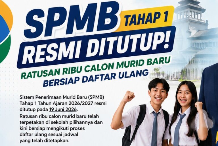 SPMB Tahap 1 Resmi Ditutup, Ratusan Ribu Calon Murid Bersiap Daftar Ulang